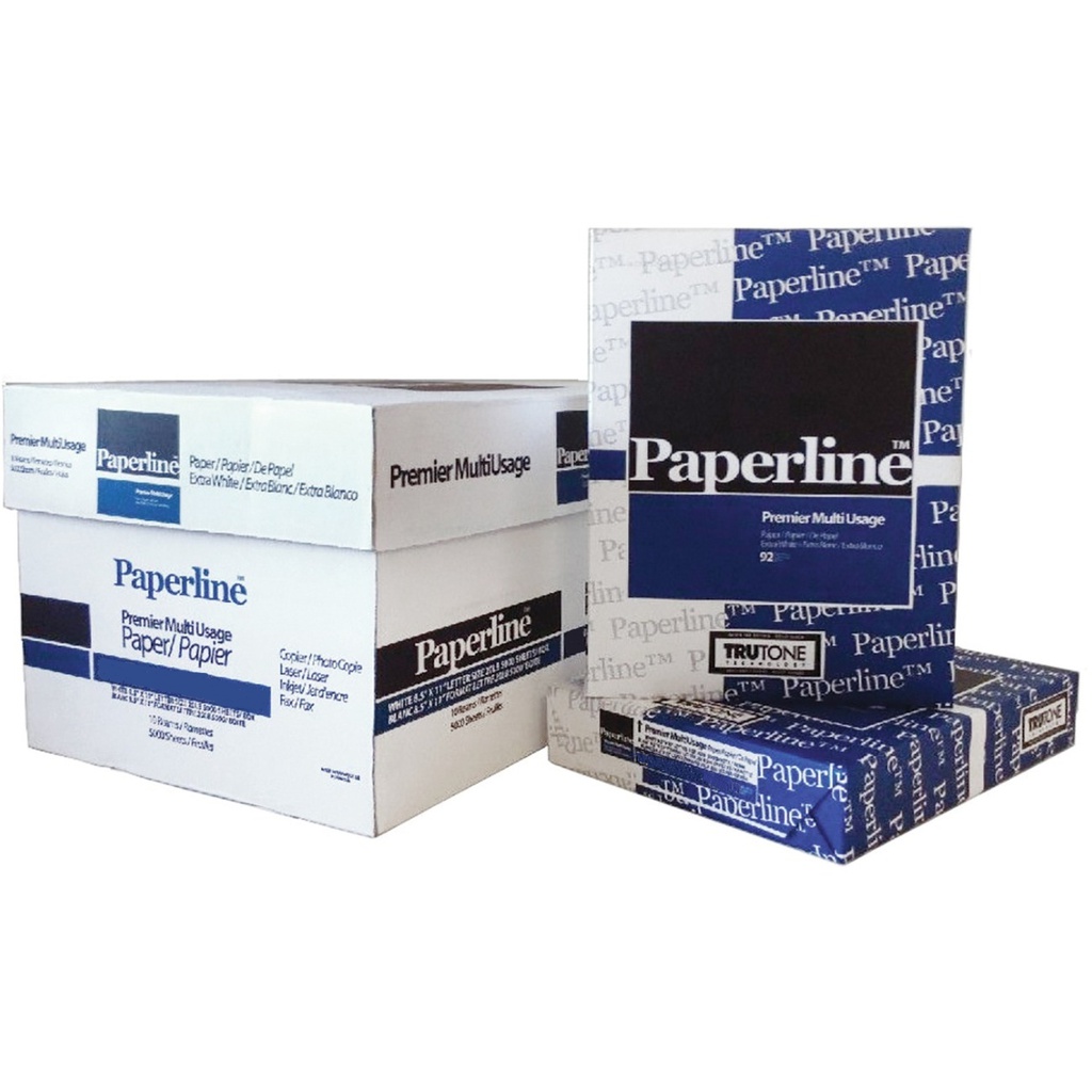Paperline 20lb 92 Bright Multipurpose Paper 8.5x11 (5000 Sheets) 