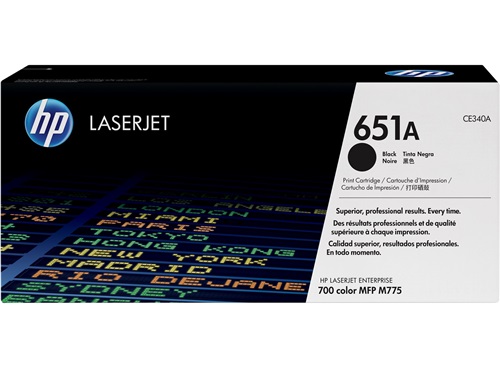 HP  651A BLACK LASERJET TONER CARTRIDGE (CE340A)